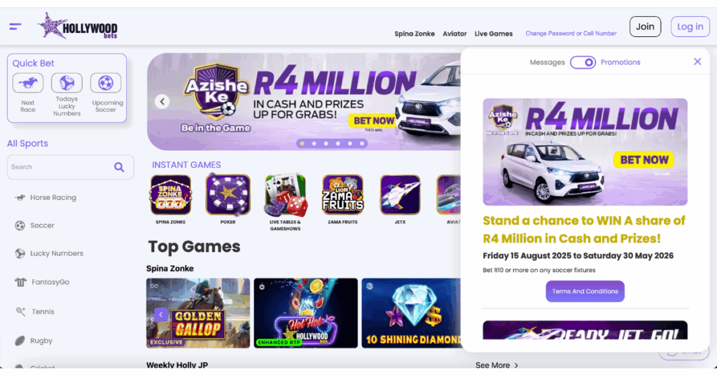 hollywoodbets bonus