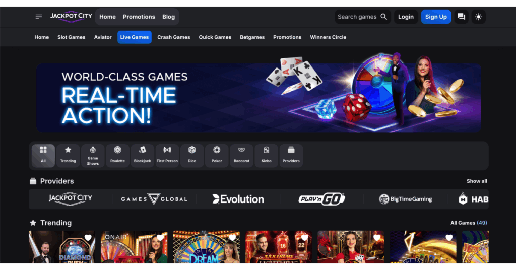 jackpot city casino login
