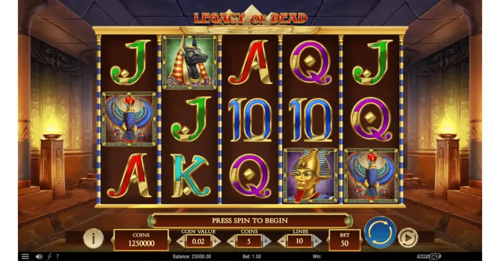 legacy of dead free spins no deposit